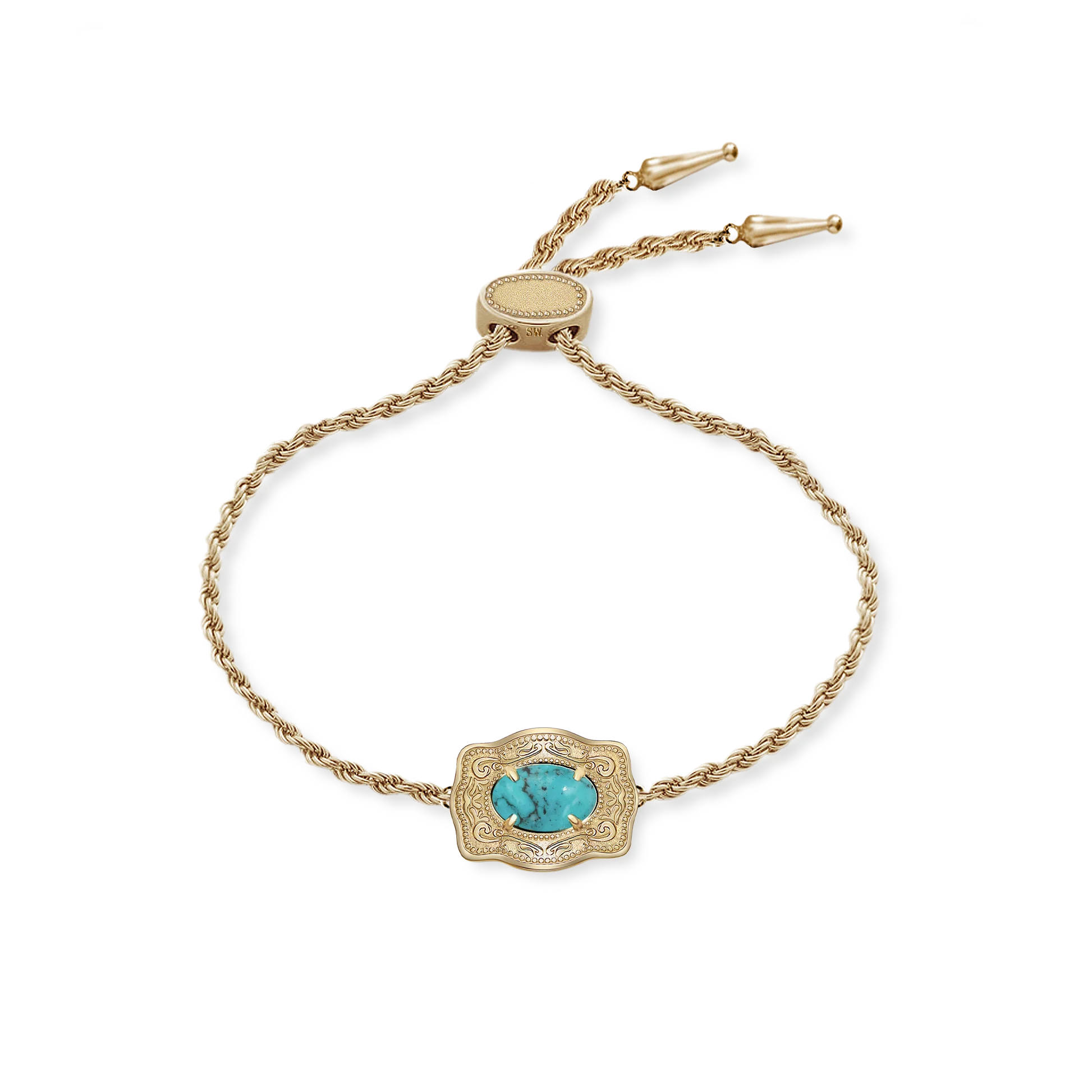 SpurWest Ultra Mini Belt Buckle Bracelet (Oasis) - Gold