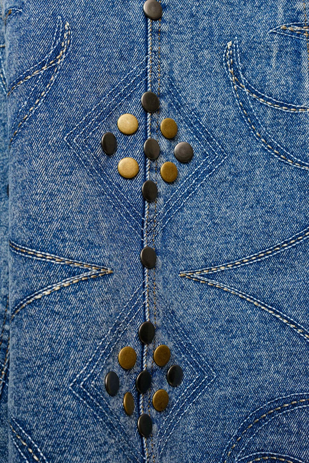 Cowgirl Chic Studded True Blue Denim Dress