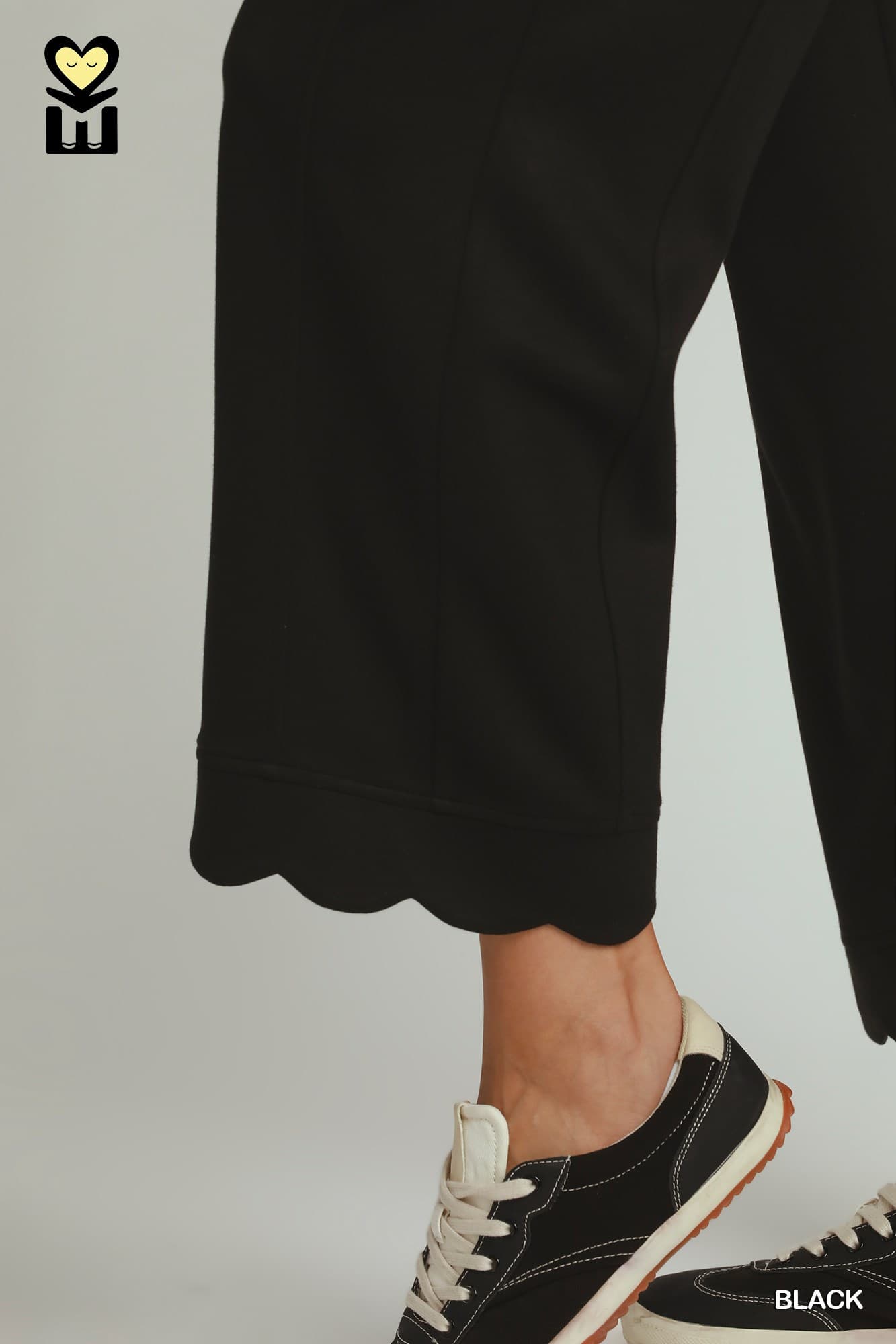 Black LuxeKnit Scalloped Pant & Top Set