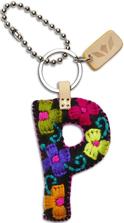 BLACK FELT ALPHABET CHARMS