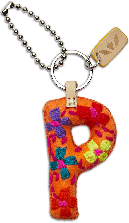 ORANGE FELT ALPHABET CHARMS