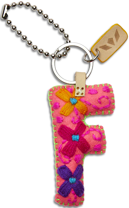 PINK FELT ALPHABET CHARMS
