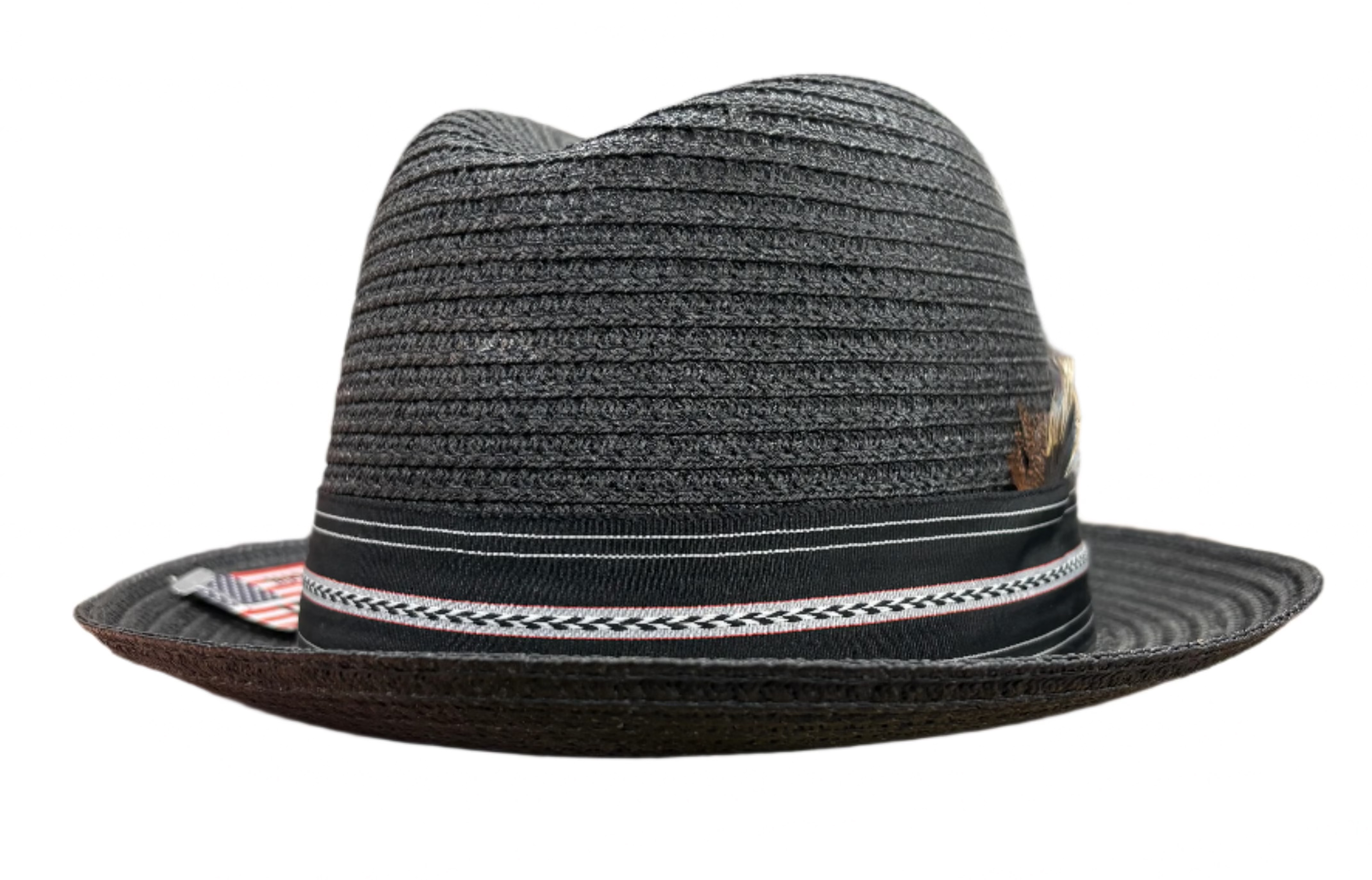 Pinzano Black Milan Straw Hat