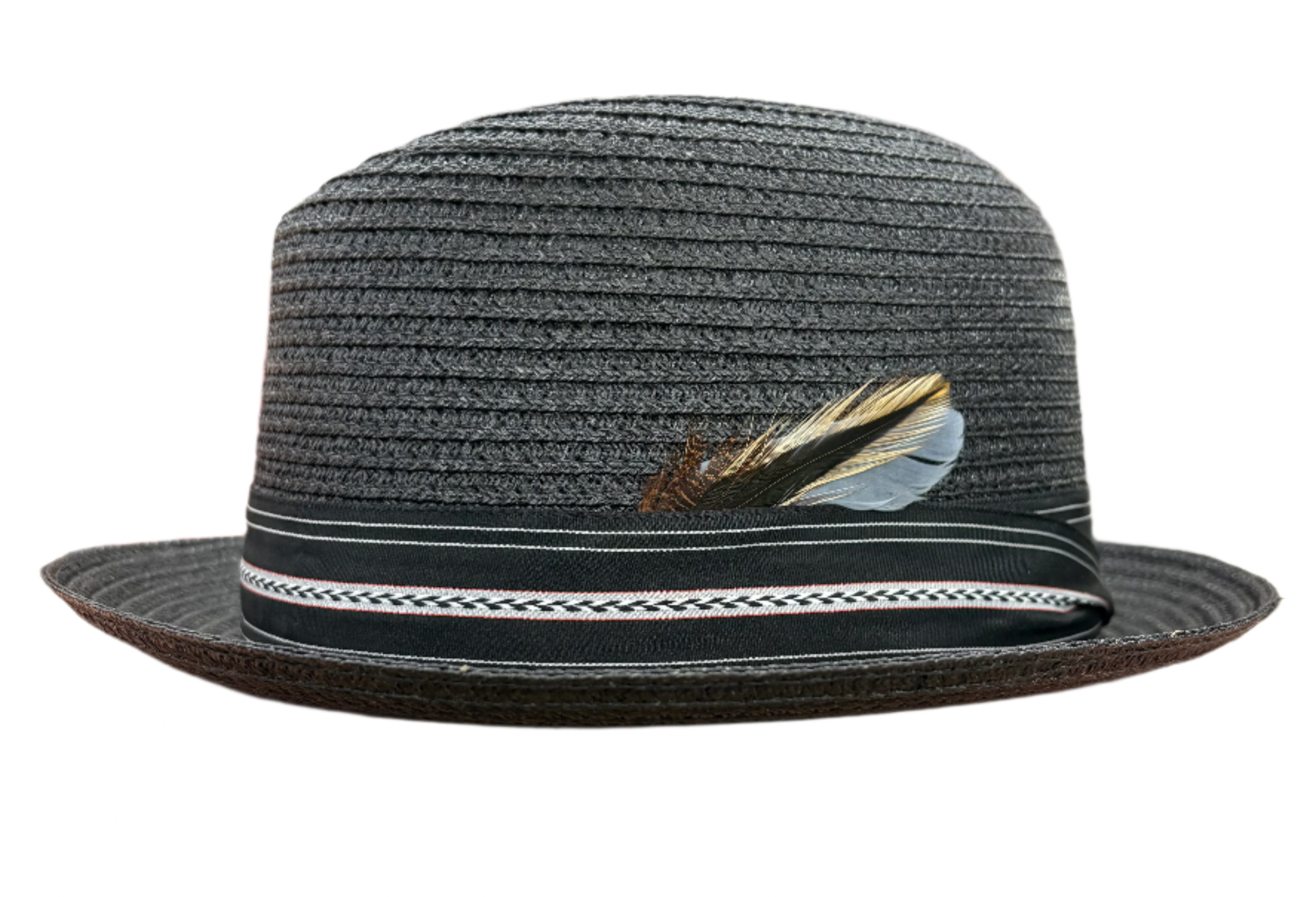 Pinzano Black Milan Straw Hat