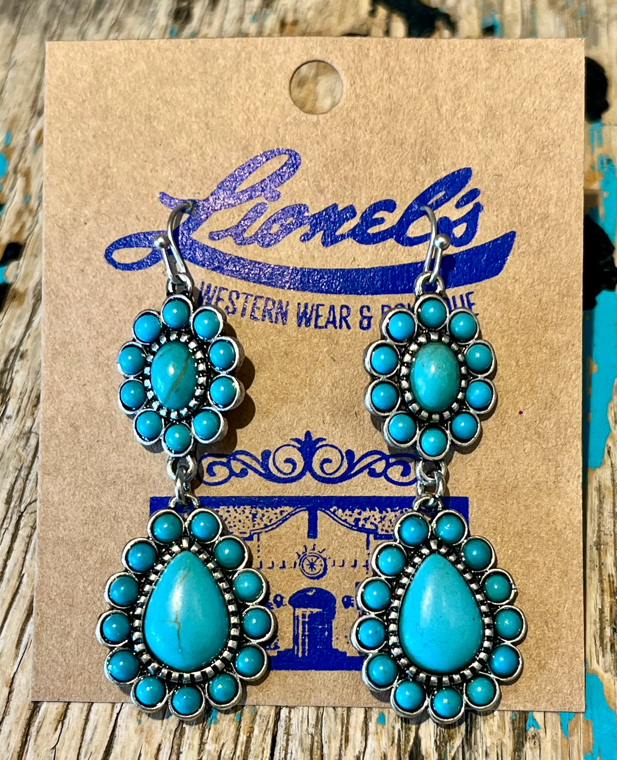 Turquoise Teardrop Statement Earrings