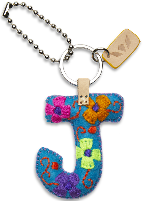 TURQUOISE FELT ALPHABET CHARMS