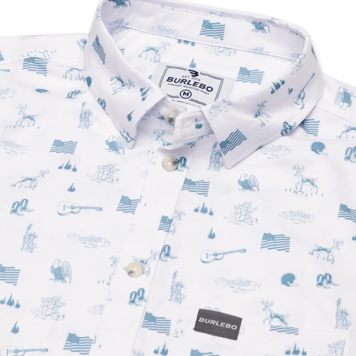 Performance Button Up- America the Great by Burlebo