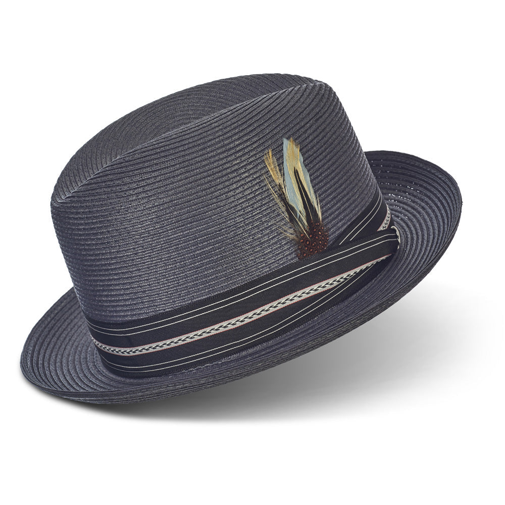 Pinzano grey Oxford Milan Straw Hat