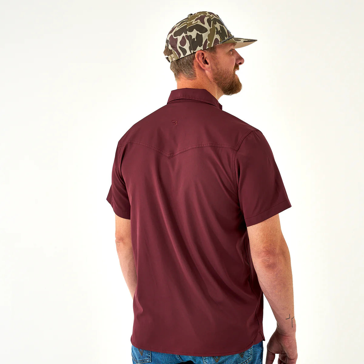 Performance Western Shirt By Burlebo- Maroon