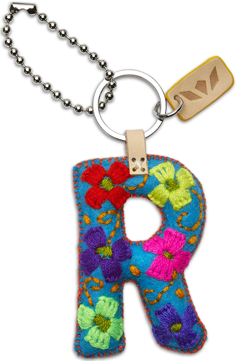 TURQUOISE FELT ALPHABET CHARMS