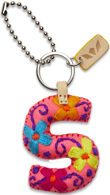 PINK FELT ALPHABET CHARMS