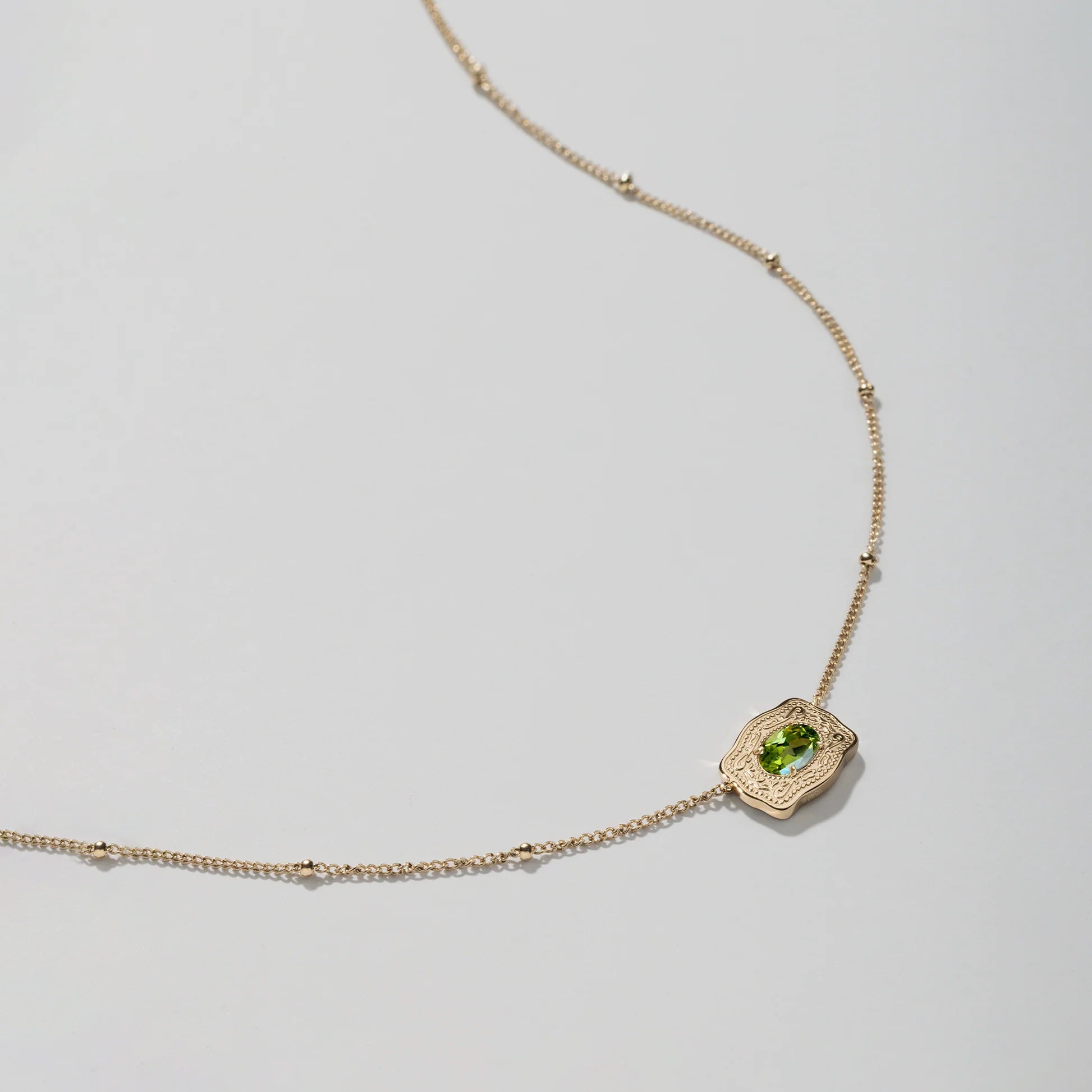 SpurWest Ultra Mini Belt Buckle Birthstone Necklace - Gold -December