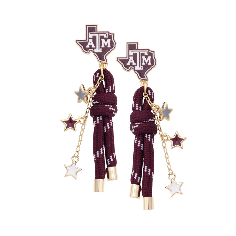 Texas A&M Paracord Spirit Earrings