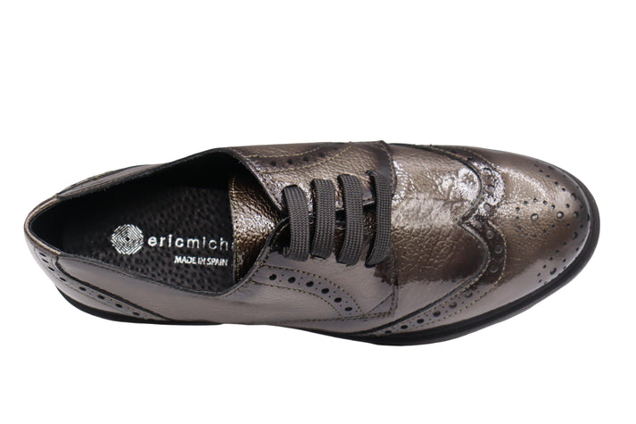ERIC MICHAEL TORIE CRINKLE PATENT WINGTIP PLATFORM OXFORD