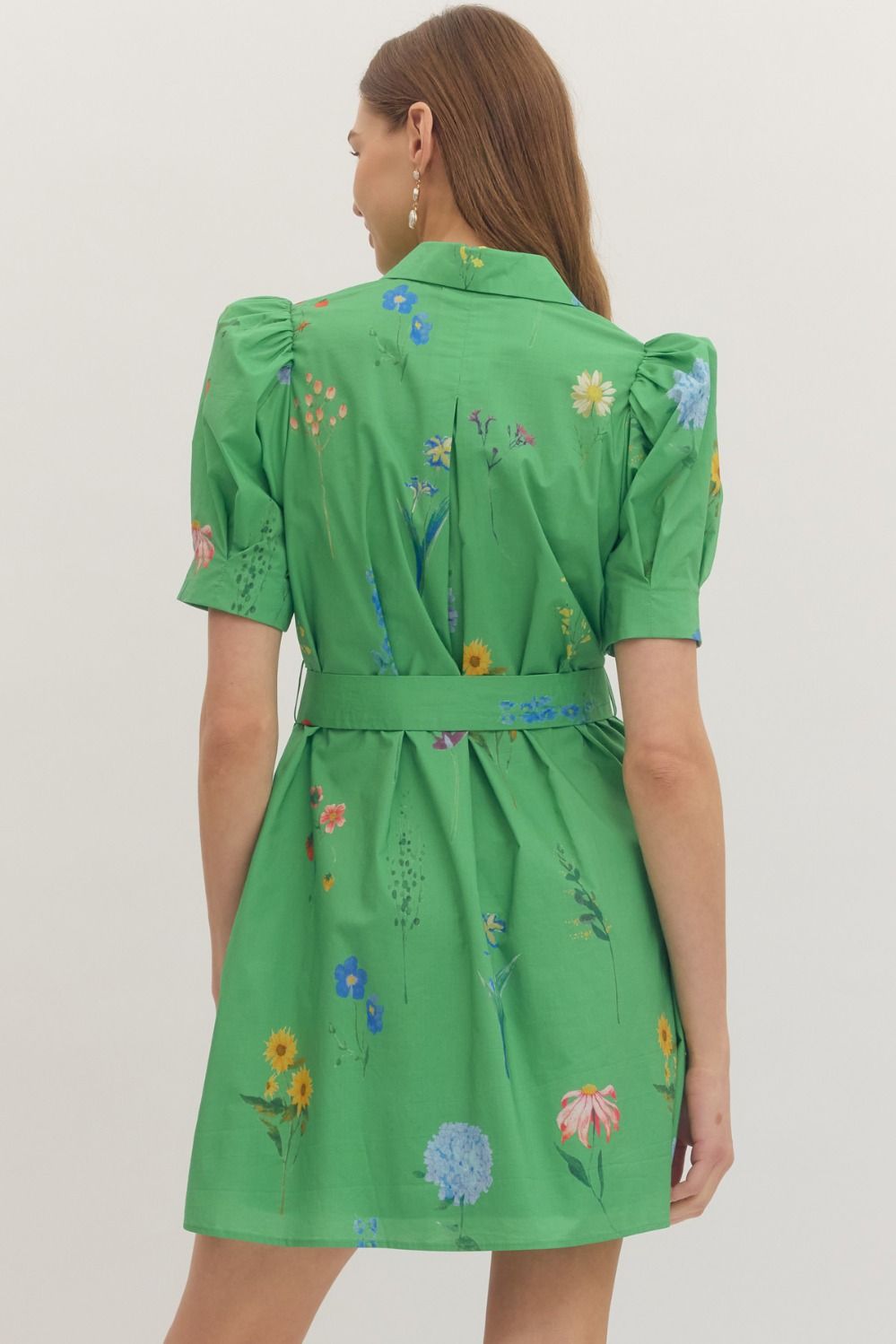 Garden Party Puff Sleeve Mini Dress
