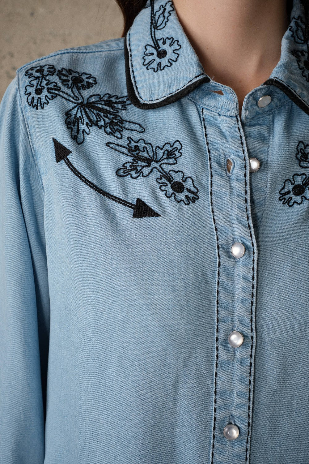 Prairie Rose Western Chambray Shirt 🤠🌼