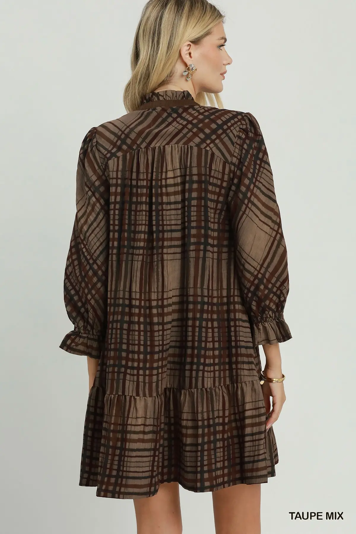 Autumn Plaid Babydoll Dress π€