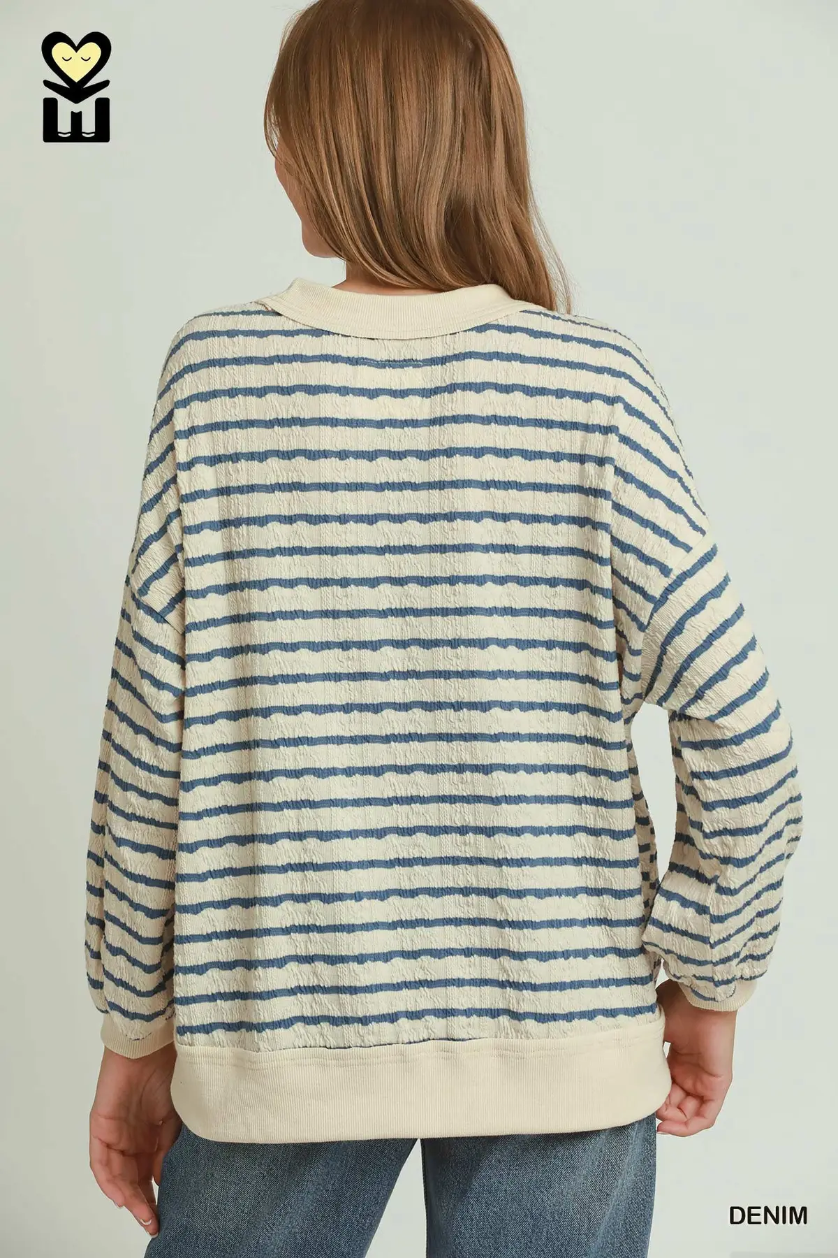 Coastal Cable Stripe Sweater đź’™