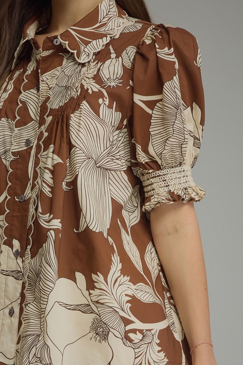Cocoa Garden Scallop Top 🤎🌿
