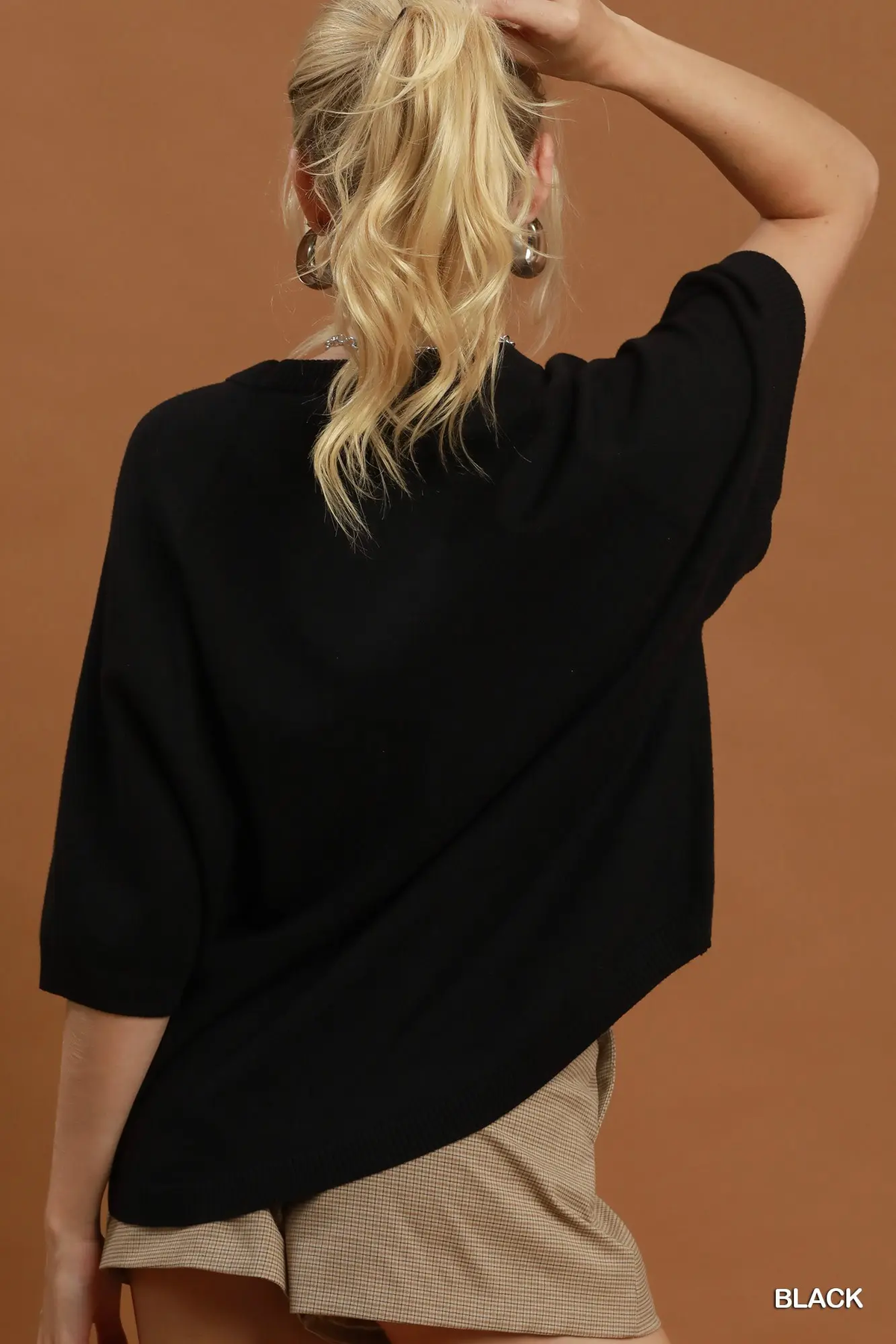 Black Relaxed Knit Sweater