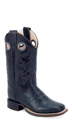 Boys Youth Black Square Toe Boots by Old West
