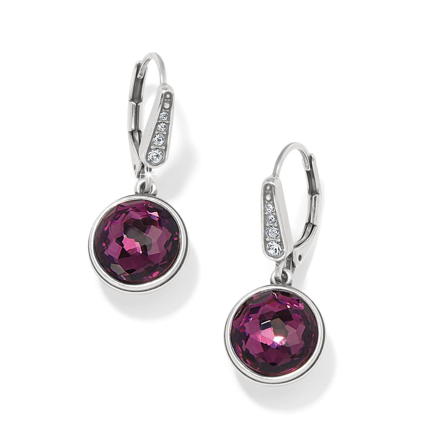 Meridian Aurora Leverback Earrings/amethyst