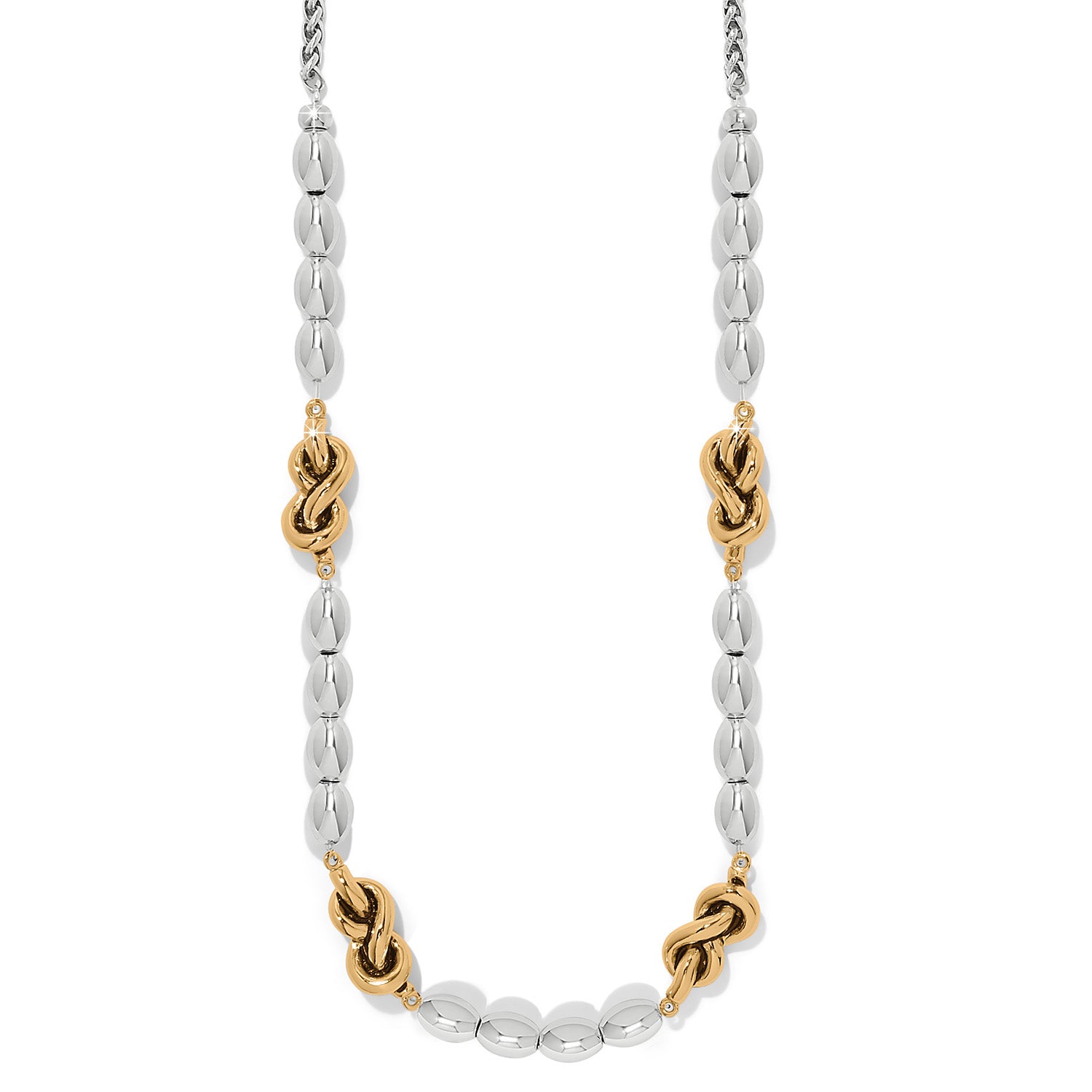 Interlok Single Knot Drops Collar Necklace