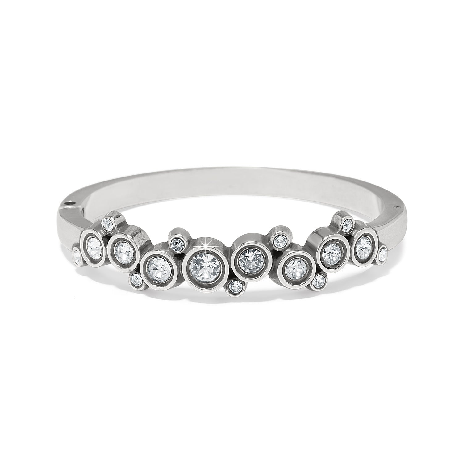 Constella Hinged Bangle /silver clear