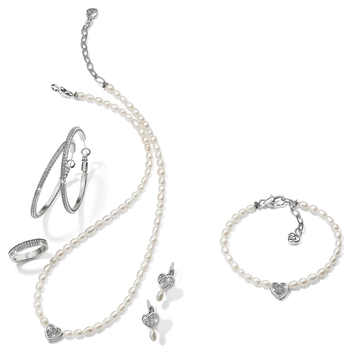 Meridian Zenith Heart Pearl Leverback