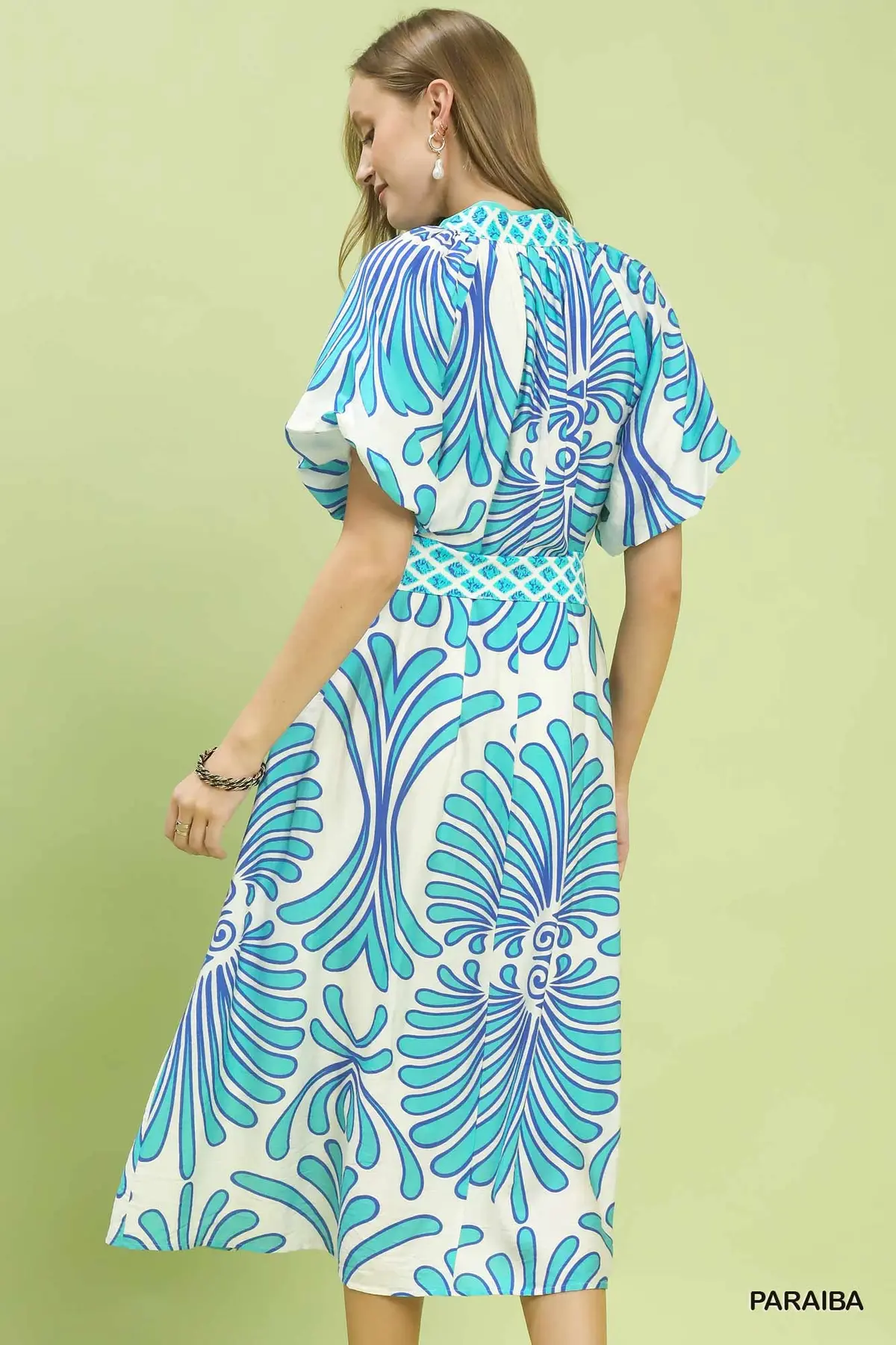 Island Tide Belted Midi Dress