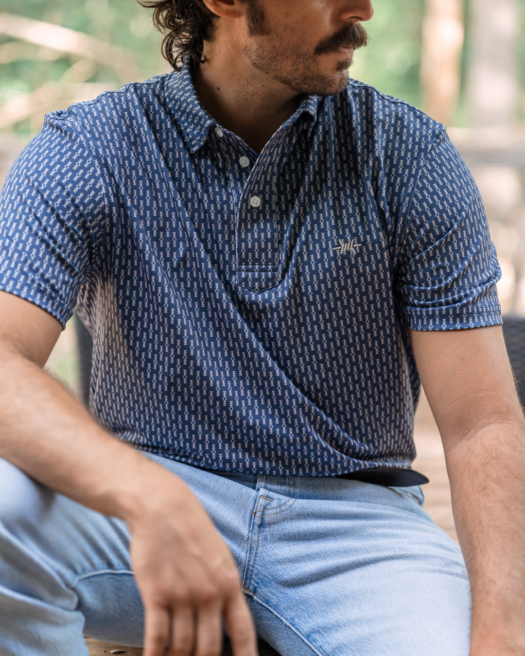 Texas Traditions Polo-Serape Navy