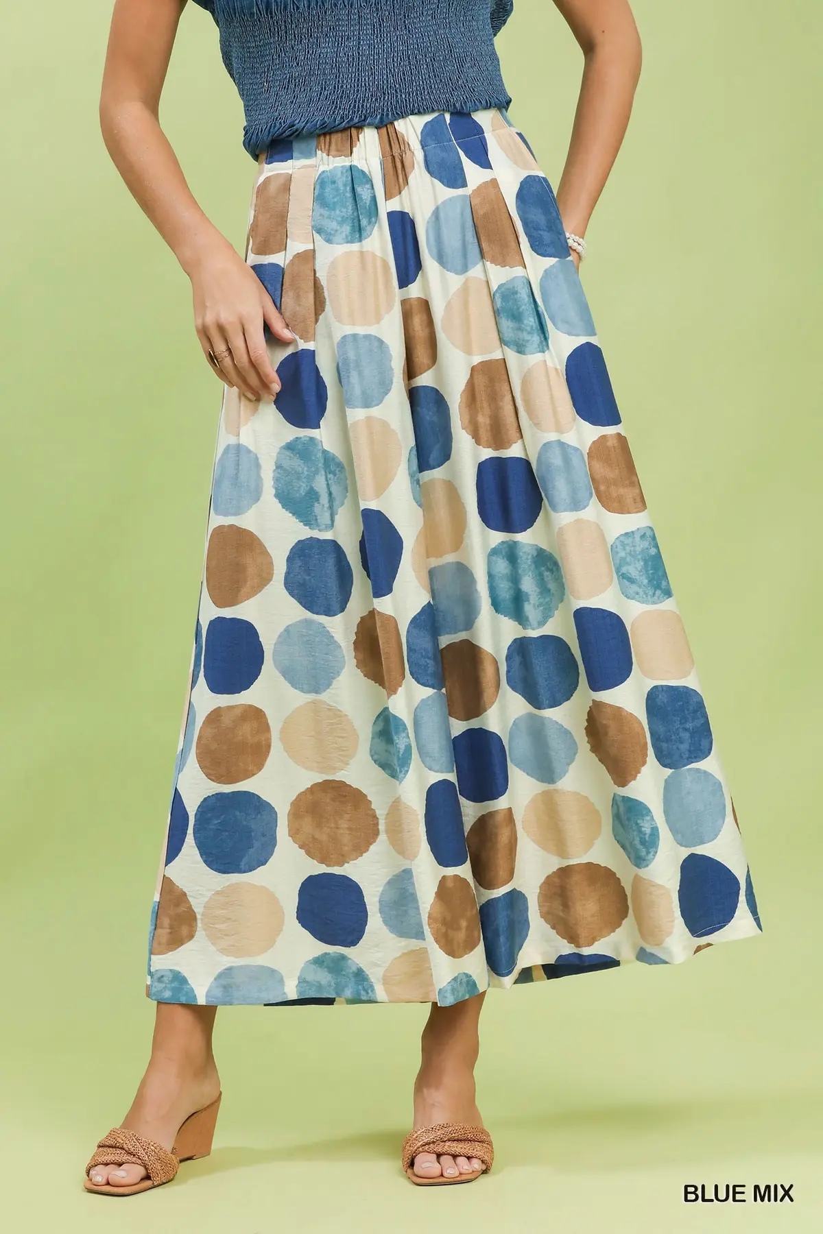Painted Dot Wide Leg Pants 💙