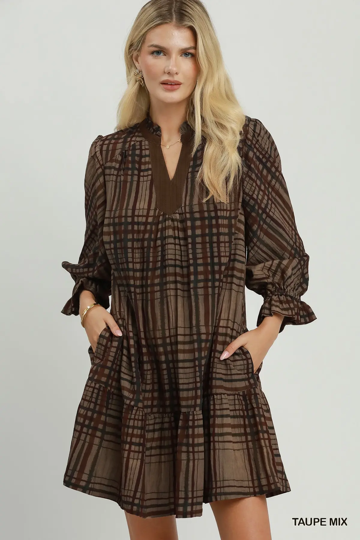 Autumn Plaid Babydoll Dress π€