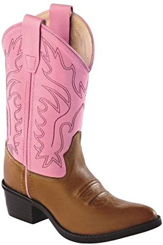 Old West Youth Pink Western Boot