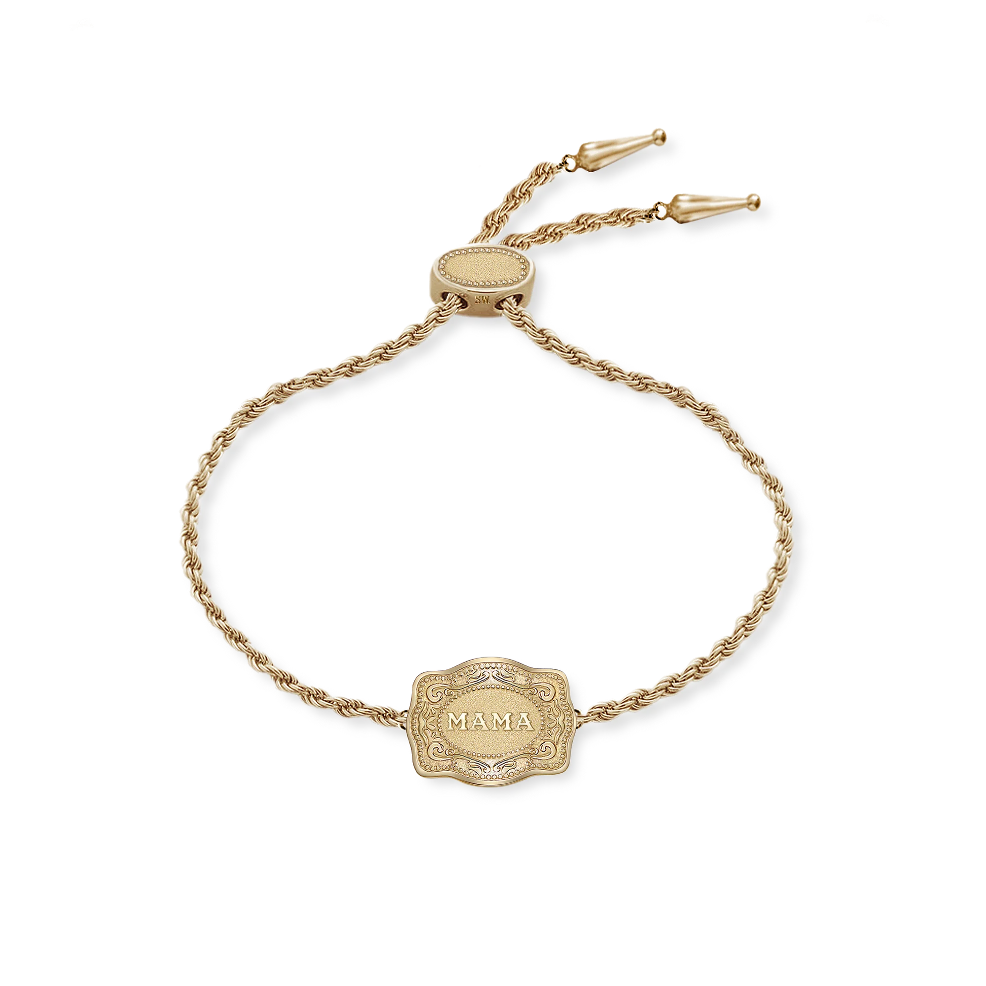 SpurWest Ultra Mini Belt Buckle Bracelet (Mama) - Gold