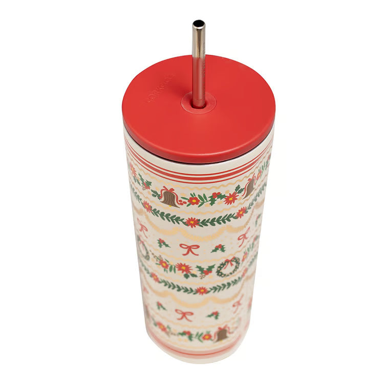 Corkcicle & Rifle Paper 24oz Cold Cup/ Holly Jolly