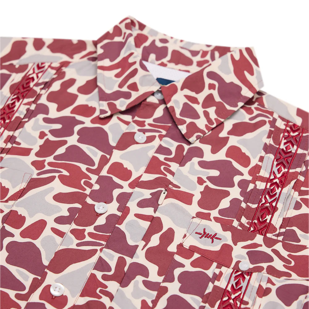 Guayabera Libre- Maroon Camo by Texas Standard