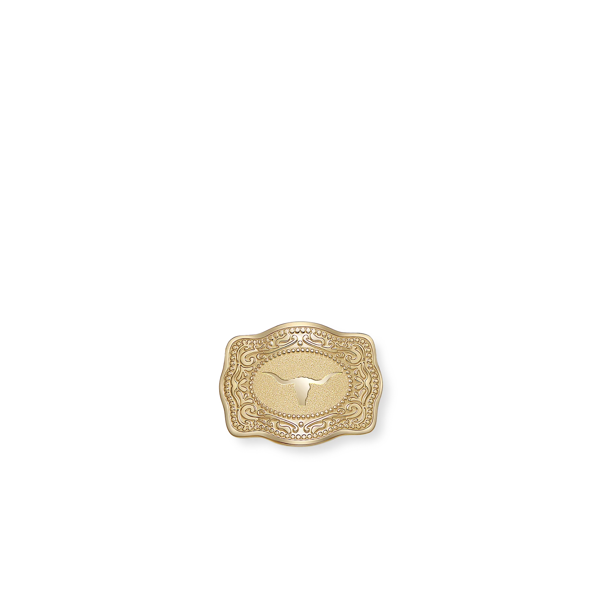 SpurWest Mini Belt Buckle Hatpin (Longhorn) - Gold