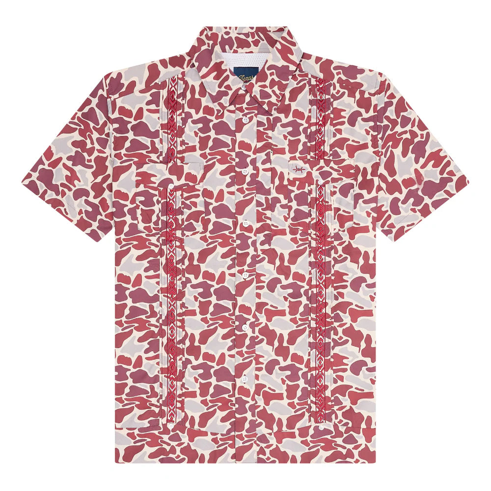 Guayabera Libre- Maroon Camo by Texas Standard