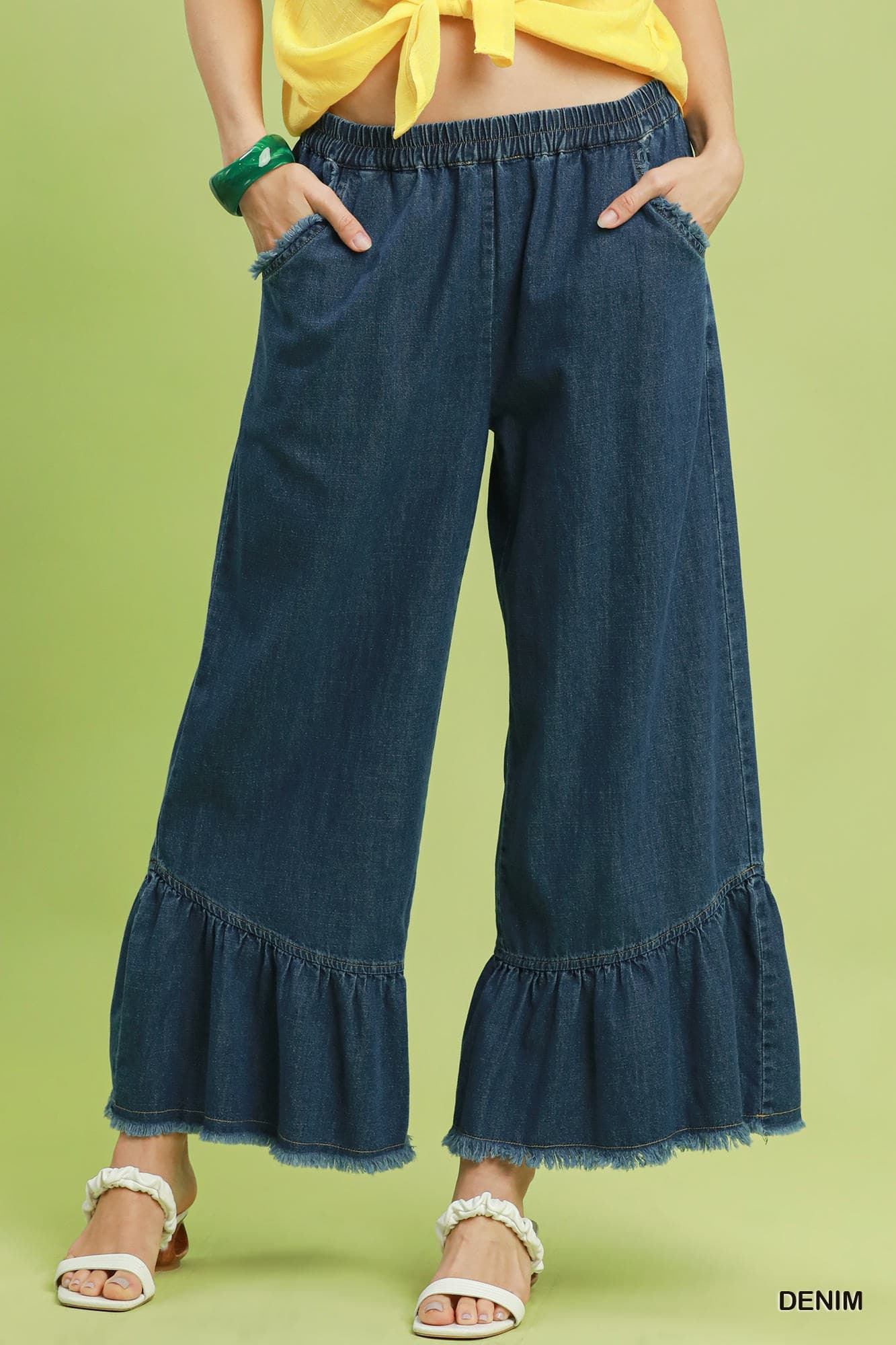 Easy Days Denim Ruffle Pants