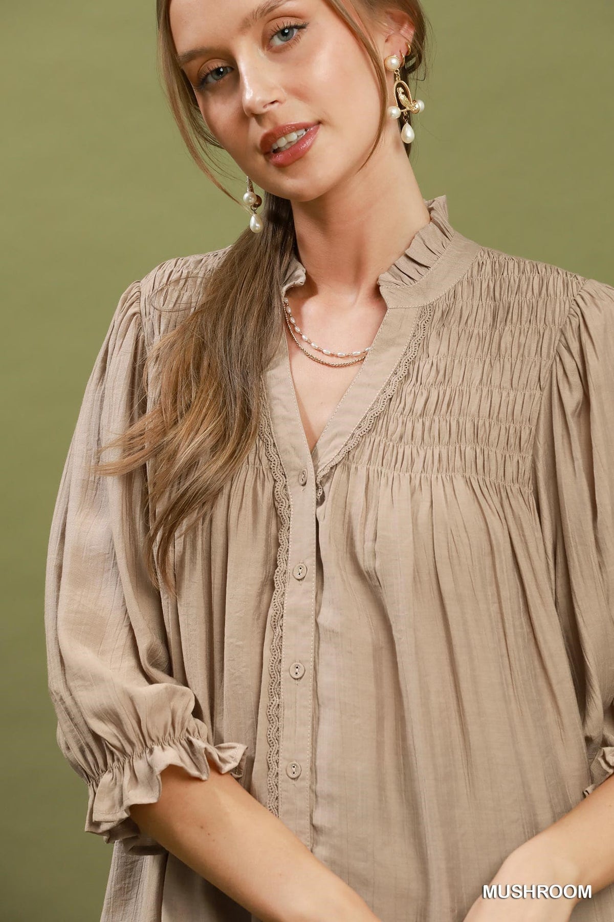 Soft Romance Smocked Blouse