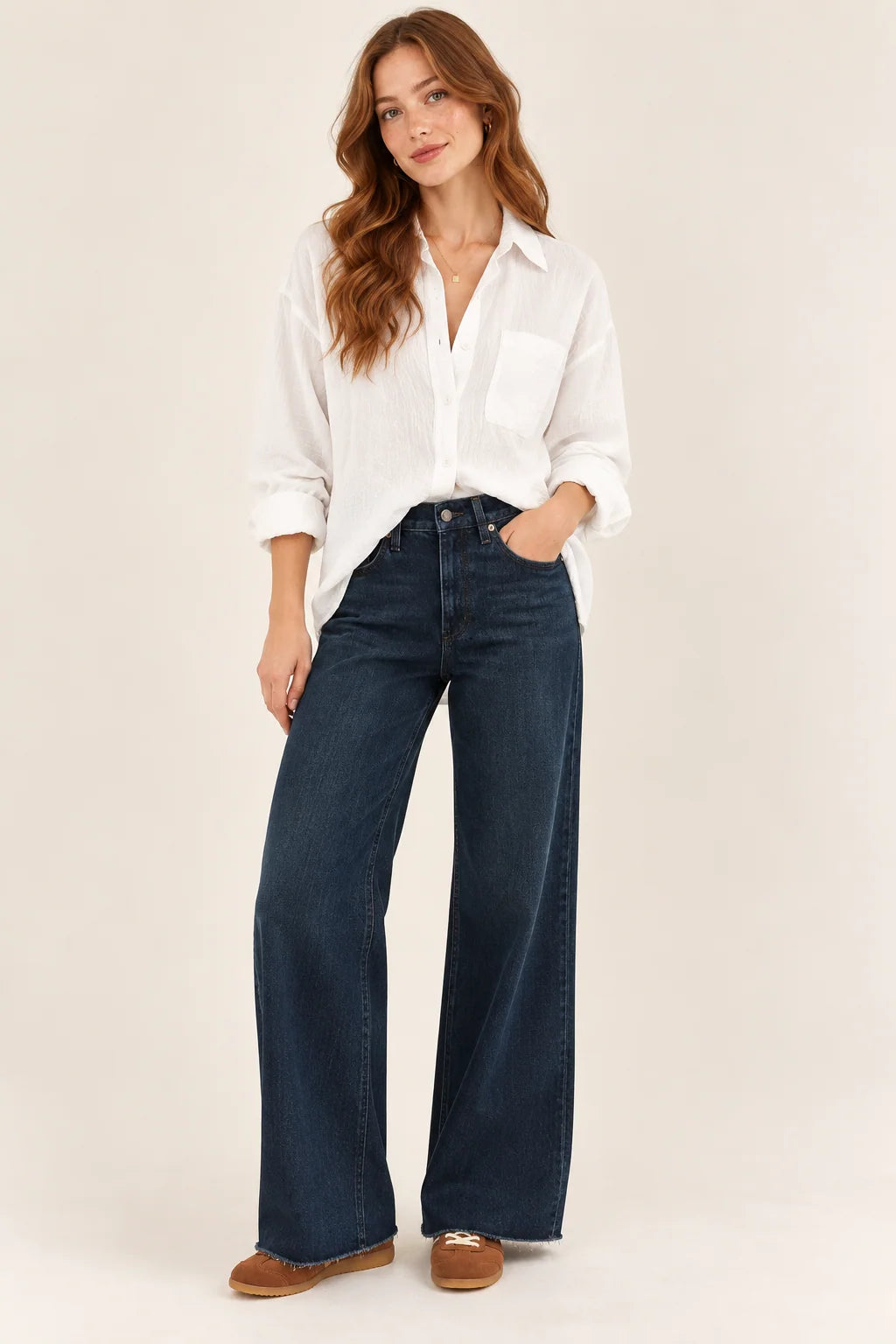 Far Out High Rise Wide Leg/Midnight by Daze