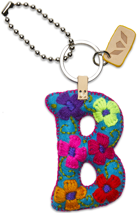 TURQUOISE FELT ALPHABET CHARMS