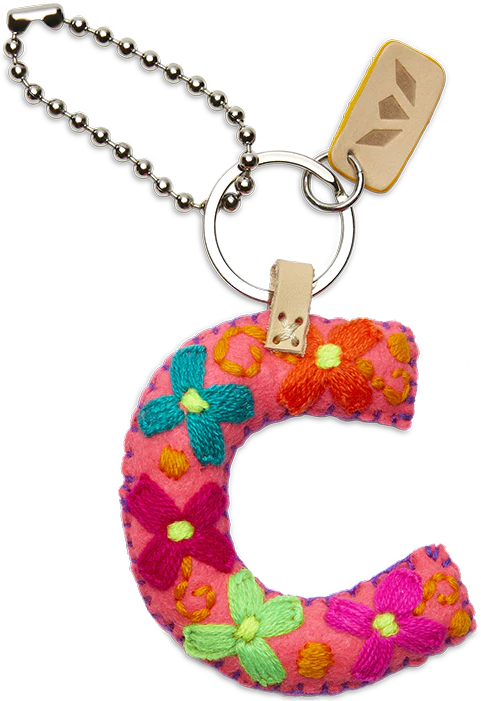 PINK FELT ALPHABET CHARMS