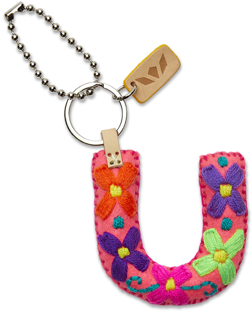 PINK FELT ALPHABET CHARMS