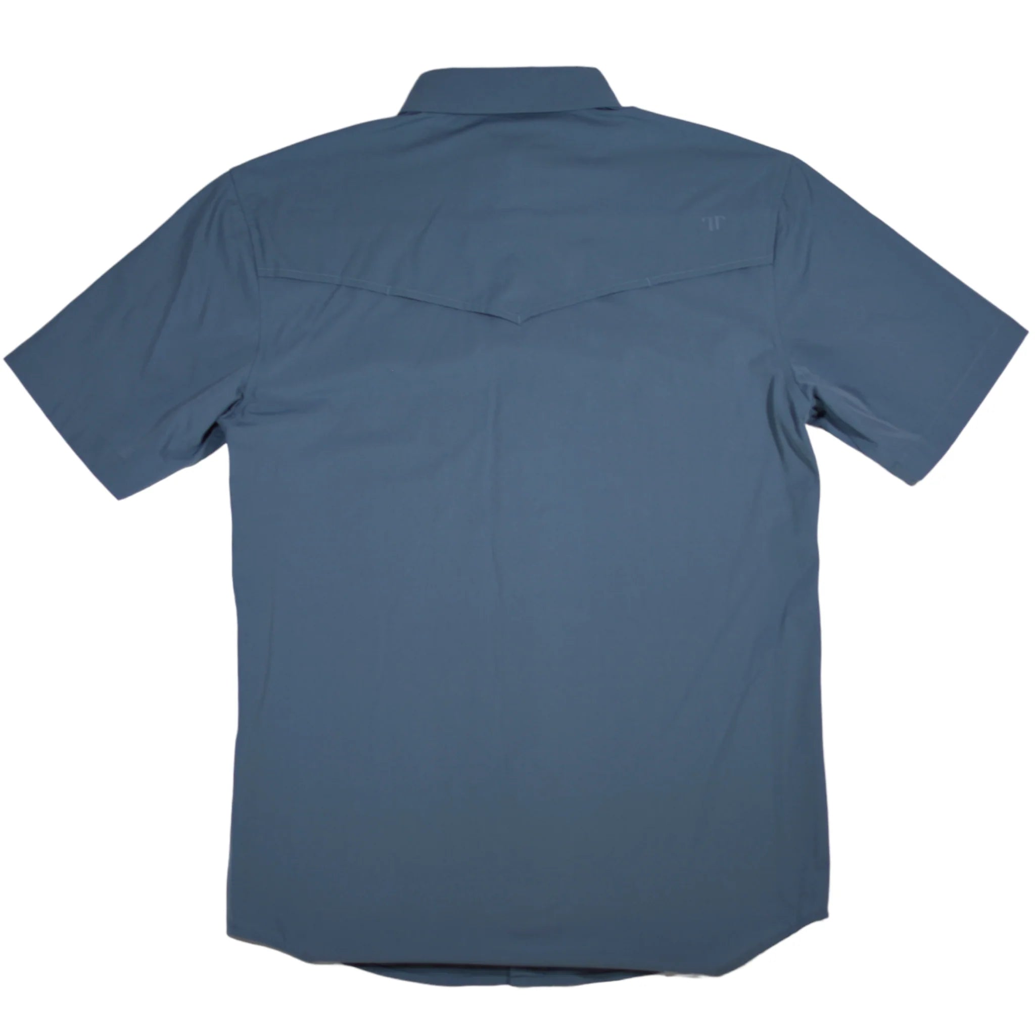 Blue Short Sleeve Pearl Snap Shirt by Ferrell