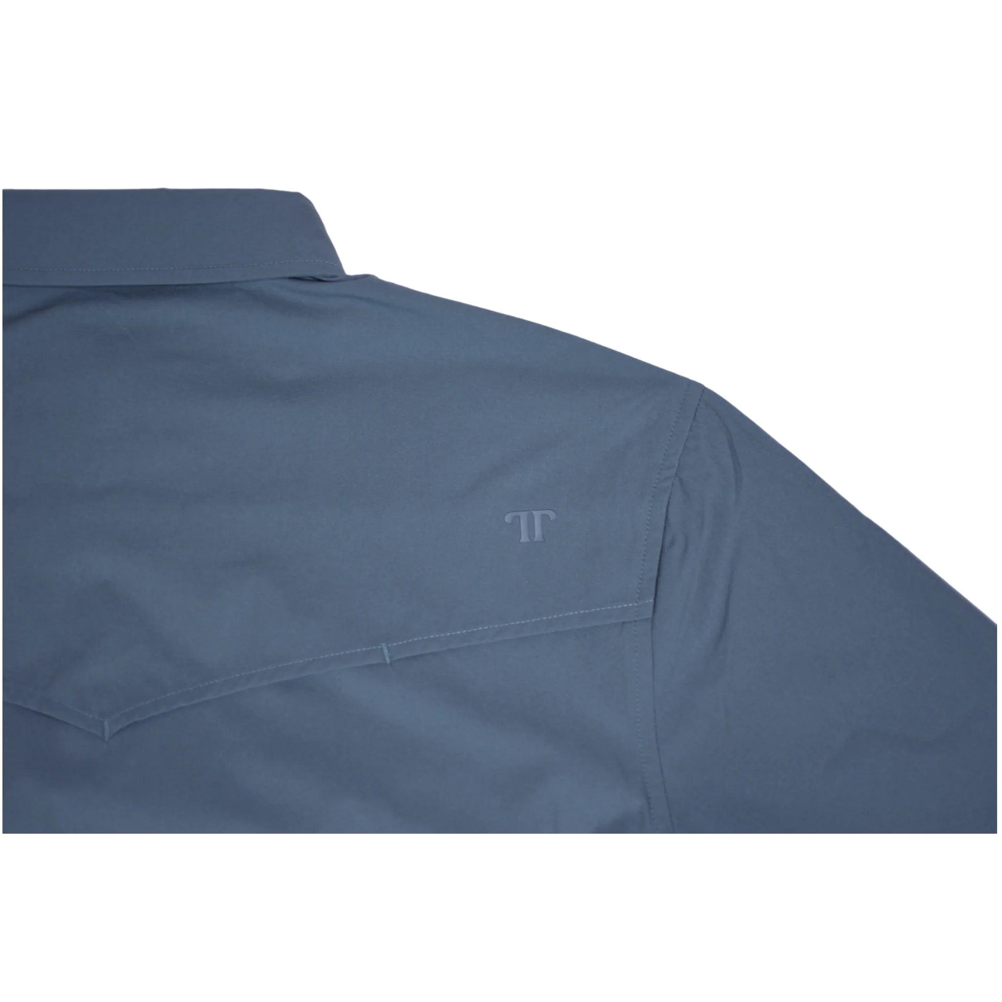 Blue Short Sleeve Pearl Snap Shirt by Ferrell