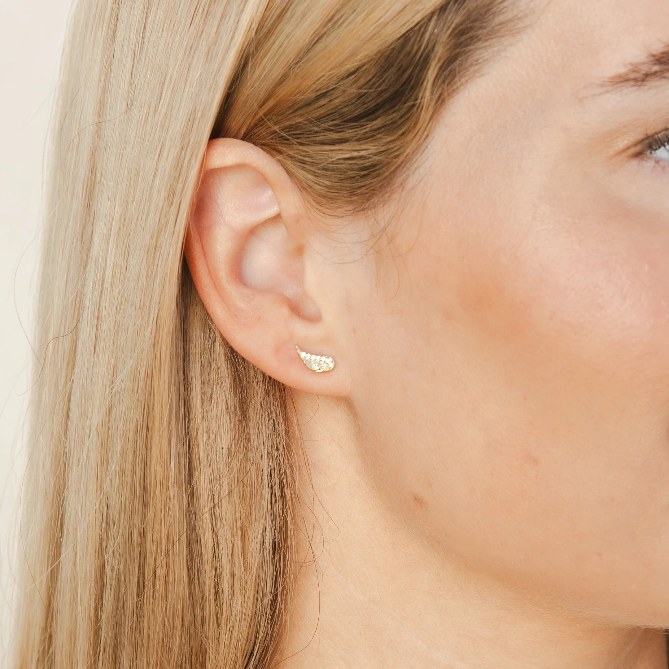 Divine Wings Sparkle Earrings-Silver