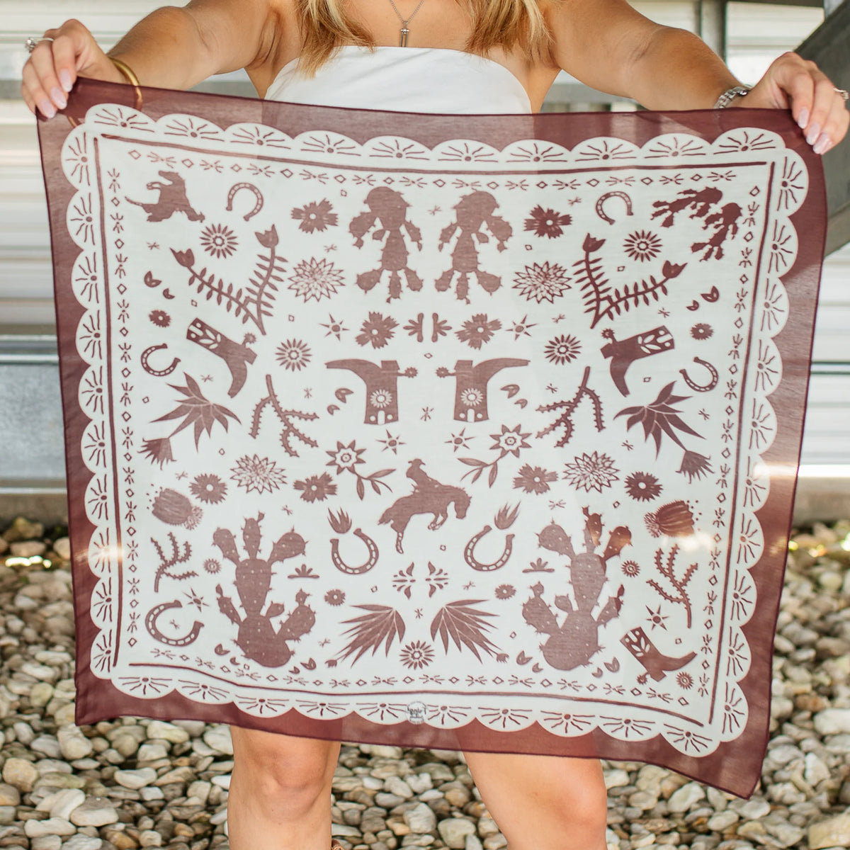 Game Day Down South Doily Bandana- Maroon