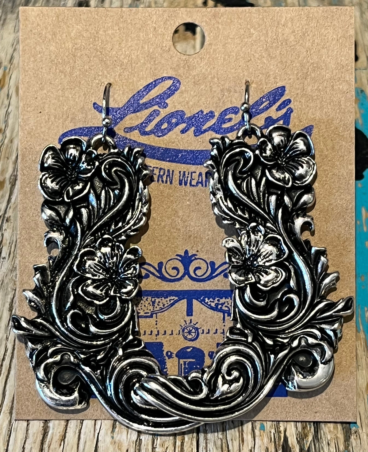 Western Floral Boot Earrings